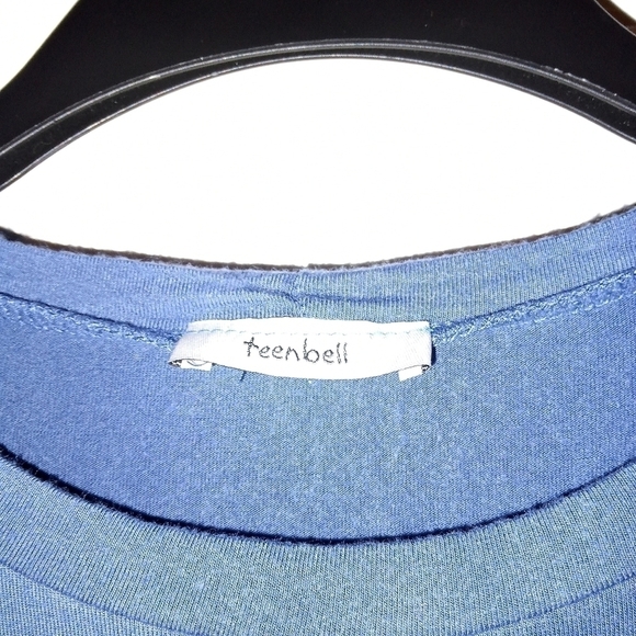 Teenbell blue knotted cropped shirt - Picture 3 of 4